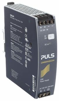 PULS DC Power Supply: DIN Rail, 120 W Output Power - Rated, 4.3 A Current - Output, Single Phase (MPN CS5.241). Key specifications — attr1044898: Single; attr1044874: Plastic; attr1044879: 100 to 120V AC; attr211400: PULS.