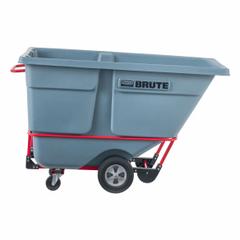 RUBBERMAID COMMERCIAL PRODUCTS Tilt Truck: 1 cu ft, 1,250 lb, 34 in L x 72 1/4 in W x 49 5/8 in H (MPN 2192462). Key specifications — Color: Gray; Brand: RUBBERMAID COMMERCIAL PRODUCTS; Caster/Wheel Configuration: (1) Swivel.