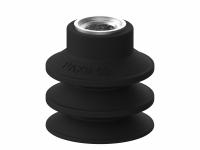 PIAB Vacuum Pad Assembly: Multi-Bellows, G3/8 in, 42 mm Pad Dia, Nitrile/PVC, Black, 60A, PAXB (MPN S.PAXB42NP60.G38M.01). Key specifications — attr1019101: S.PAXB42NP60.G38M.01; attr1019103: PIAB; attr1019107: 60A.