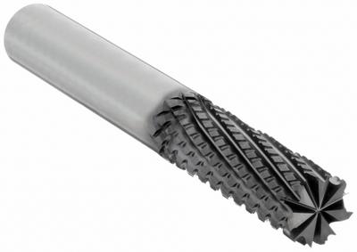 OSG Solid Router Bit: Nicked Spiral, Diamond Coated, 12 Flute, 3/8" Cut Dia - Nicked-Spiral-Flute Router Bits for Composites