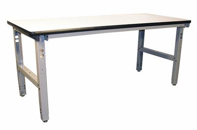 PRO-LINE Workbench: Adj Ht, Laminate, 72 in x 36 in, 850 lb Overall Load Capacity - Open-Base Workstations