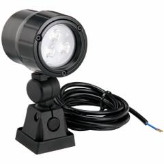 WALDMANN Machine Tool Light: Articulating, LED, 490 lm Max Brightness, 5000K, Screw-Down Base, IP67 (MPN 113259000-00641127). Key specifications — attr565515: WALDMANN; attr565521: Wire Leads; attr565532: Glass; attr565541: 22 to 26V DC; attr1135070: 10 ft.