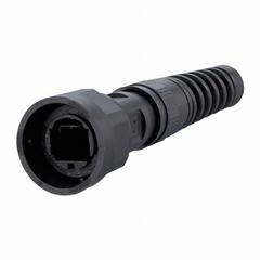 METZ CONNECT Plug Housing: Plug Housing Bend Protected, 1 Ports, Plastic, IP65/IP6X/IPX7, Black (MPN 1401025002KE). Key specifications — Brand: METZ CONNECT; IP Rating: IP65; Product Type: Plug Housing Bend Protected; Color: Black; Material: Plastic; Compatible Inserts: OpDAT Industry 2LC Plug Insert; Housing Type: Plug.