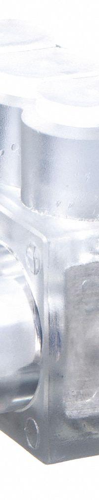 BURNDY Multitap Connector: 3 Port, Double-Sided Entry, 14 AWG – 4 AWG Wire Size, Clear (MPN BIBD43). Key specifications — Body Material: Aluminum; Brand: BURNDY.