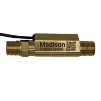 Flow Switch: Piston, Brass, 3/8 in NPT, 3/8 in Connection Size, NPT, 3/8 in For Pipe Size, SPST (MPN FS8000-15009). Key specifications — Brand: MADISON; Set Point Type: Fixed; Switch Position: Normally Open; Contact Rating (DC): 0.07 A @ 120V DC.