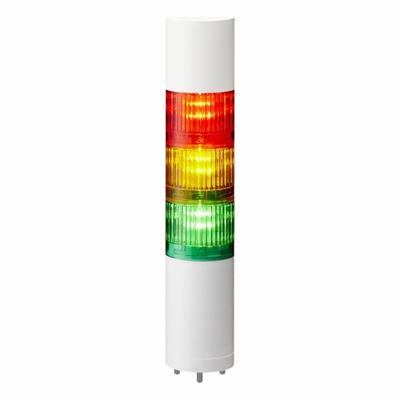 PATLITE Tower Light Assembly: 3 Tier, Sounder Tier Included, IP65, Amber/Green/Red - Three-Tier Tower Light Assemblies