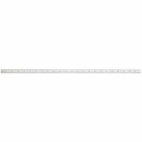 STARRETT Steel Rule, Flexible: C305R-24, 2 ft, 0.02 in Thick, 1/100 in/1/64 in, Chrome, Black, Flex. Key specifications — attr939978: 1/64 in; attr934745: STARRETT; attr944509: Chrome; attr939993: Decimal; attr986193: Etched.