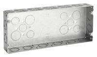 RACO Electrical Box: Steel, Steel - Multigang Rectangular Material & Nominal Size, 4 Gangs (MPN 953). Key specifications — Brand: RACO; Bracket Style: Without Bracket; Clamp Style: Without Clamps.