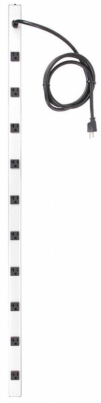 APPROVED VENDOR Outlet Strip: 10 Outlets, 6 ft Cord Lg, 20 A Current, Not UL Rated for Healthcare (MPN 2MV41). Key specifications — Brand: APPROVED VENDOR; Mounting Style: Clip.