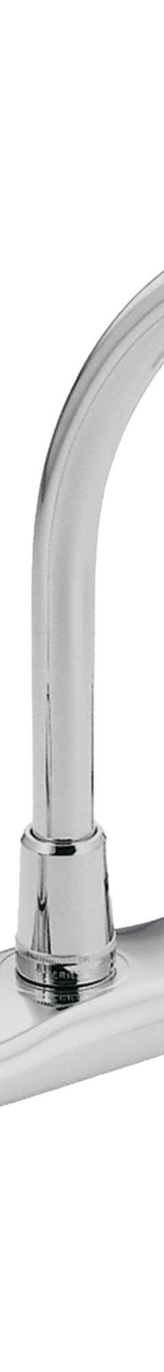 MOEN Straight Kitchen Faucet: M-Bition, Cast Metal, Widespread, Deck, 3 Mounting Holes, Chrome (MPN 8799). Key specifications — Series: M-Bition; Brand: MOEN.