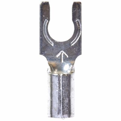 3M Fork Terminals: Bare, #6 Stud Size, 16 AWG – 14 AWG Wire Range, Locking Fork - Non-Insulated Fork Terminals