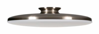 AFX INC. Flush Mount: 19 in Dia, Satin Nickel, 4 1/2 in Ht, 2,900 lm, 3000K/3500K/4000K - Skye Semiflush-Mount Lights