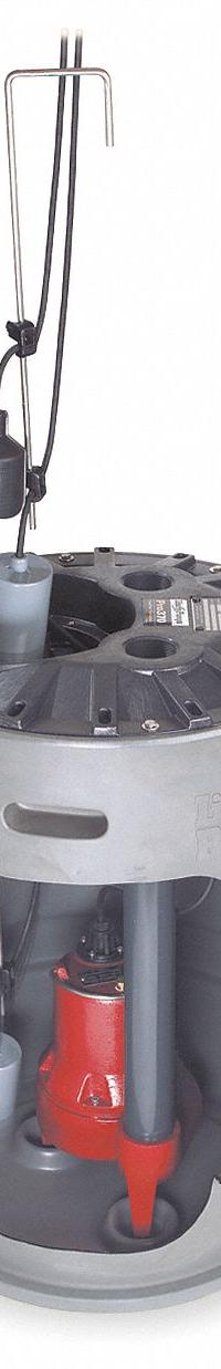LIBERTY PUMPS Sewage Ejector System: 41 gal, 1/2 hp, 208/230V AC, 160 gpm Flow Rate @ 10' of Head (MPN P372LE52/A2). Key specifications — Rated Voltage: 208/230V AC; Discharge Location: Top; Brand: LIBERTY PUMPS; Switch: Piggyback Tether Float.