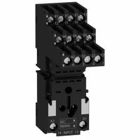 SCHNEIDER Relay Socket: 10 A Rating, DIN-Rail & Surface Socket Mounting, 14 Pins, G Socket (MPN RXZE2S114M). Key specifications — Brand: SCHNEIDER.