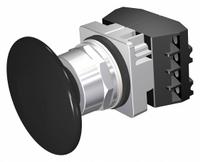 SIEMENS Mushroom Head Push Button: Non-Illuminated, Mushroom Head Profile, Non-Metallic, 30 mm, 2NO (MPN 52PM9V1F). Key specifications — Brand: SIEMENS; Action: Momentary; Series: Class 52; Terminal Connection: Pressure Plate; Push Button Material Type: Non-Metallic.