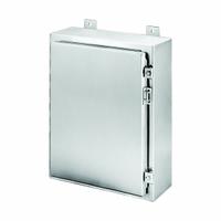 HOFFMAN Enclosure: 304 Stainless Steel, 20 in x 20 in x 8 in, NEMA 12/13/3/3R/3RX/4/4X, Solid Cover (MPN A20H2008SSLP). Key specifications — Brand: HOFFMAN; Closure Method: Clamps; Enclosure Material: 304 Stainless Steel; Knockouts: Not Included.