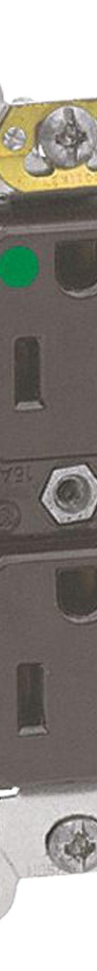 LEVITON Receptacle: Hospital Grade Fed. Spec., Duplex, 5-15R, Brown, 125V AC, 15 A, 2 Pole / 3 Wire (MPN 8200-IGB)