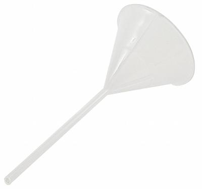 APPROVED VENDOR Funnel: Polypropylene, 225 mL, 99.5 mm, 8 mm, 145 mm Stem Lg - General Purpose Lab Funnels