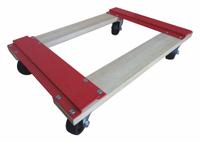 APPROVED VENDOR General Purpose Dolly: 1,000 lb, Red/White, 24 in L x 16 in W x 5 in H Deck, Smooth (MPN 8EA39). Key specifications — Brand: APPROVED VENDOR; Color: White; Caster/Wheel Configuration: (4) Swivel; Lip Type: Flush; With Tow Eye: No.