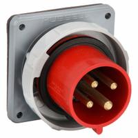 HUBBELL Pin and Sleeve Inlet: Red, 480V AC, Three Phase, 30 A, 3 Pole, 4 Wire, IEC Grounding (MPN HBL430B7W). Key specifications — Brand: HUBBELL.