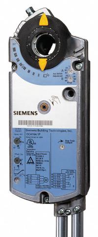 Actuator: Dampers, On/Off, Spring Return, 160 in-lb, 120V AC, Hardwired, NEMA 2 / IP54 (MPN GCA221.1U). Key specifications — Manufacturer Part Number: GCA221.1U; Shaft Type: Self-Centering Shaft Coupling; Shaft Rotation: CW/CCW; Stroke Degree: 90°; Input Voltage: 120V AC; Brand: SIEMENS; For Use With Building Automation Systems: Building Automation System Compatible; Output Signal: 0 to 10V DC.