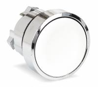 SCHNEIDER Flush Push Button: 22 mm Mounting Size, Metallic, Maintained (MPN ZB4BH01). Key specifications — Brand: SCHNEIDER; Action: Maintained; Series: XB4; Push Button Material Type: Metallic.