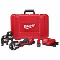 MILWAUKEE Cordless Press Tool Kit: M12™ REDLITHIUM™, Compact, Inline, For 1/2 in to 1 in Pipe (MPN 2473-22). Key specifications — attr518742: FORCE LOGIC™; attr525712: Propress 1/2 in, 3/4 in, 1 in; attr518712: Bare Tool.