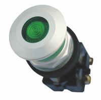 EATON Mushroom Head Push Button: Illuminated, Mushroom Head Profile, Metallic, 30 mm, 1NO (MPN HT8FBGAF3). Key specifications — Brand: EATON; Action: Maintained/Maintained; Series: HT800; Push Button Material Type: Metallic.