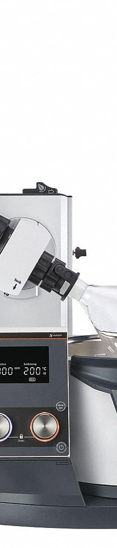 HEIDOLPH Rotary Evaporator: Motor, 5 L, 10 RPM to 280 RPM, 1,300 W Heating Capacity (MPN 036040061). Key specifications — Brand: HEIDOLPH; Height Adjustment Method: Motor; Included Glassware Series and Type: G3 Vertical Condenser; Vacuum Controller: No; Vapor Temperature Sensor: No; Features: Easy Adjustment of the Immersion Depth Up to 155 mm and the Inclination Angle from 20° to 80°.