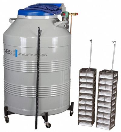 AMERICAN BIOTECH SUPPLY Cryogenic Tank: 165 L Capacity, 26 7/8 in Overall Dia - Cryogenic Storage Systems