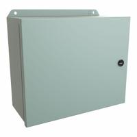 HAMMOND Electrical Enclosure: Steel, 10 in x 12 in x 5 in, NEMA 12/13/3R/4, w/Panel, Solid Cover (MPN EJ10125). Key specifications — Closure Method: Latches; Brand: HAMMOND; Knockouts: Not Included.