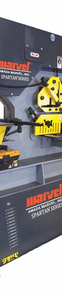 MARVEL Ironworker: 230V AC /Three-Phase, 5 Stations, 93 Tonf Hydraulic Force, 28 A Current, MSIW93D. Key specifications — attr69797: Punch; attr66073: MSIW93D; attr66076: MARVEL.