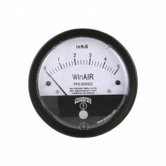 WINTERS Differential Pressure Gauge: Single-Side, 1/8 in NPTF Female, PFD, 4 in Dial, Aluminum, IP67 (MPN PFD40029). Key specifications — Sensor Type: Diaphragm; Series: PFD; Housing Material: Aluminum; Certificate of Calibration: Included.