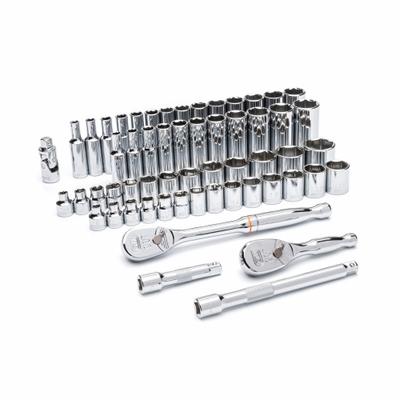 GEARWRENCH Socket Set: 3/8 in Drive, 57 Piece, 6-Point, SAE - SAE Socket Sets with Drive Tools