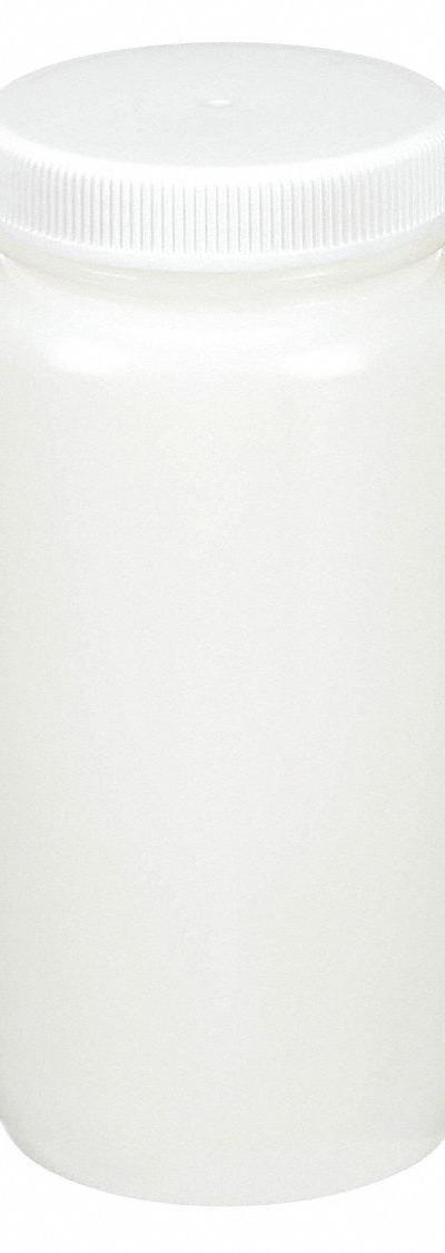 APPROVED VENDOR Reagent Bottle: HDPE, 2 L, 67 fl oz, Closure Included, Colorless - HDPE Wide Mouth Round Lab Bottles