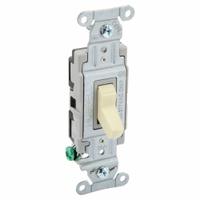 BRYANT Wall Switch: Toggle Switch, Single Pole, Maintained, Ivory, 120/277V AC, 20 A (MPN CSB120BI). Key specifications — Illuminated: No; Voltage Rating: 120/277V AC.