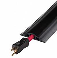 Cable Protector: 3 Channels, 5/16 in Max Cable Dia, 3 1/2 in Overall Wd, 3/4 in Overall Ht, 10 ft Lg (MPN RFD3-10). Key specifications — Color: Black; Brand: CHECKERS; Load Capacity: 440 lb/Axle.