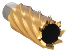 SLUGGER BY FEIN Annular Cutter: 7/16 in Cutter Dia, 2 in Max Cutting Dp, TiN, Cobalt, Weldon Flat (MPN 63134110102). Key specifications — attr253884: No; attr253885: TiN; attr253886: Cobalt; attr253887: Weldon Flat; attr253888: Fractional Inch; attr277149: SLUGGER BY FEIN.