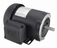 WEG General Purpose Motor: C-Face/Rigid Base Mount, Totally Enclosed Fan Cooled, 3/4 hp, 3,475 RPM (MPN .7536ES3E56C-S). Key specifications — Brand: WEG; Nameplate Voltage @ 60 Hz: 208-230/460V AC; Full Load Current @ 60 Hz: 2.50-2.26/1.13 A; Nameplate RPM @ 60 Hz: 3,475 RPM; Motor Enclosure: TEFC.