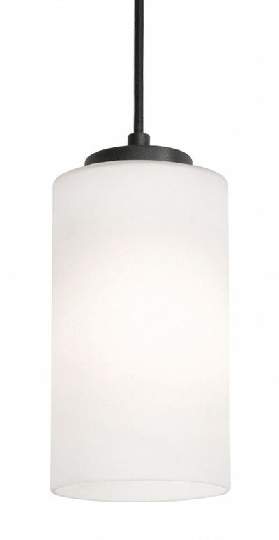 AFX INC. Decorative Pendant: 4 in Dia, 6 1/2 in Ht, Black, 60 W, 120V AC - Leo Pendant Lights