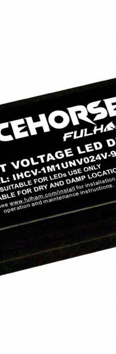 FULHAM CONSTANT VOLTAGE DRIVER: Class 2, 96 W Max. Power Output, 110 to 277V AC, 24V DC, 0-10V (MPN IHCV-1M1UNV024V-96L). Key specifications — Brand: FULHAM; Input Voltage: 110 to 277V AC; Output Voltage: 24V DC; Dimming Method: 0-10V; Output Current: 0 to 4,000 mA.