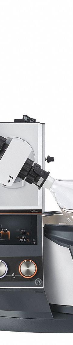 HEIDOLPH Rotary Evaporator: Motor, 5 L, 10 RPM to 280 RPM, 1,300 W Heating Capacity (MPN 036041011). Key specifications — Brand: HEIDOLPH; Height Adjustment Method: Motor; Included Glassware Series and Type: G3 Vertical Condenser; Vacuum Controller: No; Vapor Temperature Sensor: No; Features: Separate Knobs for Rotation and Heating with Locking Function.