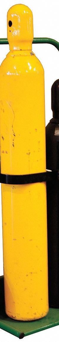SAFTCART Cylinder Hand Truck: 800 lb, Side by Side, 2 Cylinder, 19 in W x 10 in D Nose Plate (MPN 821-10). Key specifications — attr1343829: SAFTCART; attr1343789: Green; attr1343794: Perma Clamp.