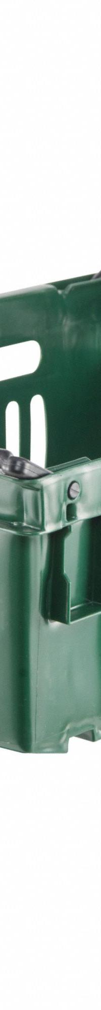 ORBIS Stacking and Nesting Tote: 67.1 gal, 23 3/4 in x 15 7/8 in x 7 1/2 in, Green, Lid Not Included (MPN AF2416-6 Green). Key specifications — Nestable: Nesting Capable; Brand: ORBIS; Material: Plastic.