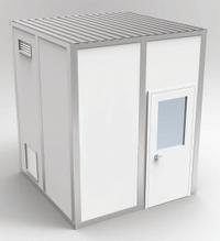 PORTA-FAB Modular Cleanroom: 8 ft x 8 ft x 10 ft, 64 sq ft Int Area, STC 31 (MPN 8CR88). Key specifications — Brand: PORTA-FAB; Sound Transmission Coefficient: STC 31; Wall Material: Steel; Assembled: Unassembled.