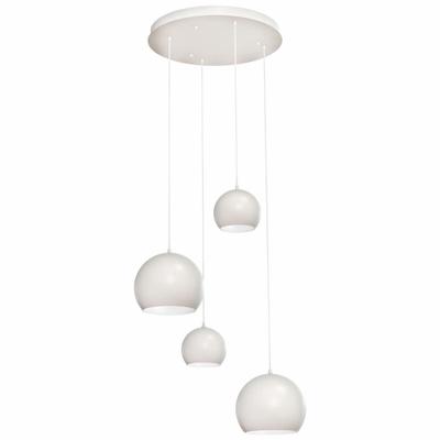 AFX INC. LightRoundPendant: 24 in Dia, 9 7/8 in Ht, White, 60 W, 120V AC - Roxy Pendant Lights