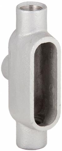 Conduit Outlet Body: Aluminum, 1 in Trade Size, TB Body, 11.5 cu in Body Capacity, Threaded Hub (MPN TB37SA). Key specifications — Finish: Powder Coated; Includes: Set Screw Hubs; For Use With: RMC; Brand: HUBBELL KILLARK; Hub Style: Threaded; Mfr. Series: Duraloy 7.