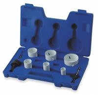 WESTWARD Hole Saw Kit: 8 Pieces, 1 1/2 in Max. Cutting Dp, Bi-Metal, 4/6 Teeth per Inch (MPN 1VXK2). Key specifications — attr1098178: 4/6; attr1098172: WESTWARD.
