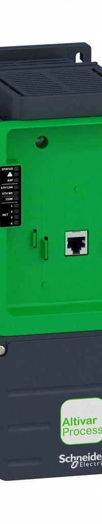 SCHNEIDER Variable Frequency Drive: In Phase Three, Out Phase Three, 7 1/2 hp, No Bypass, Compact (MPN ATV630U55N4ZU). Key specifications — Style: Compact; Color: Black/Green; Output Phase: Three.