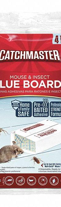 CATCHMASTER Glue Trap: For Use On Crawling Insects, Bait Board Trap, Indoor Use, 4 PK (MPN 18-72). Key specifications — Brand: CATCHMASTER; Indoor/Outdoor Use: Indoor; Insect Group: Crawling; Targeted Insects: Crickets; Trap Style: Bait Board.